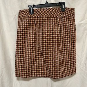 vintage plaid skirt with silk underskirt, size medium